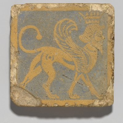 Azulejo con Esfinge Alada y Coronada de Unbekannt Unbekannt